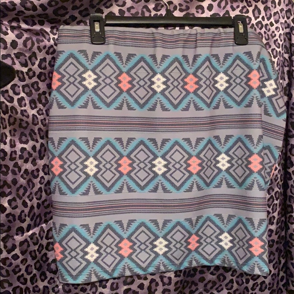 Tribal bodicon skirt